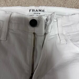 Frame Denim Women's High Rise White Jeans